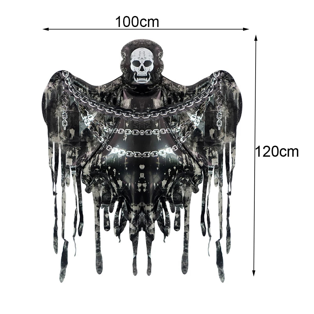 Halloween Standing Pumpkin Balloons Inflatable Pumpkin Aluminum Foil Balloon Halloween Indoor Outdoor Party Decorations Supplies