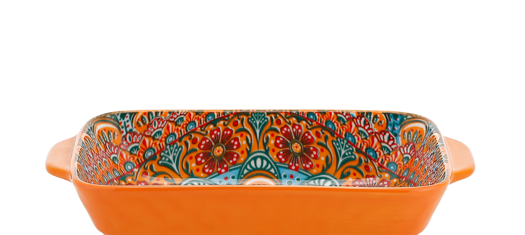 New Bohemian Egg-shaped Ceramic Baking Pan Pasta Plate Fruit Salad Plate Colorful Combination Set 9 inch