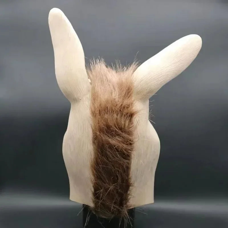 Funny Donkey Mask Masquerade Props Donkey Head Animals Masks Halloween Horror Ghost Latex Hood Adults Cosplay Costume Headgear