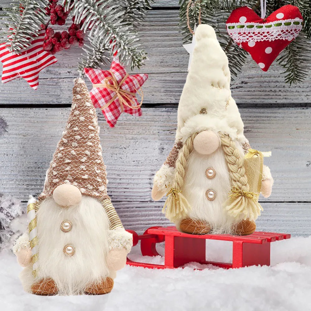 Glowing Gnome Christmas Faceless Doll 30cm Tree Decorations 2026 Night Light Xmas Gift Navidad 2027 New Year Home Decor