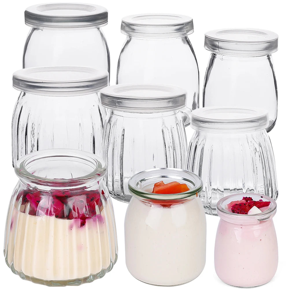 Mini Glass Food Storage Bottles with Lids