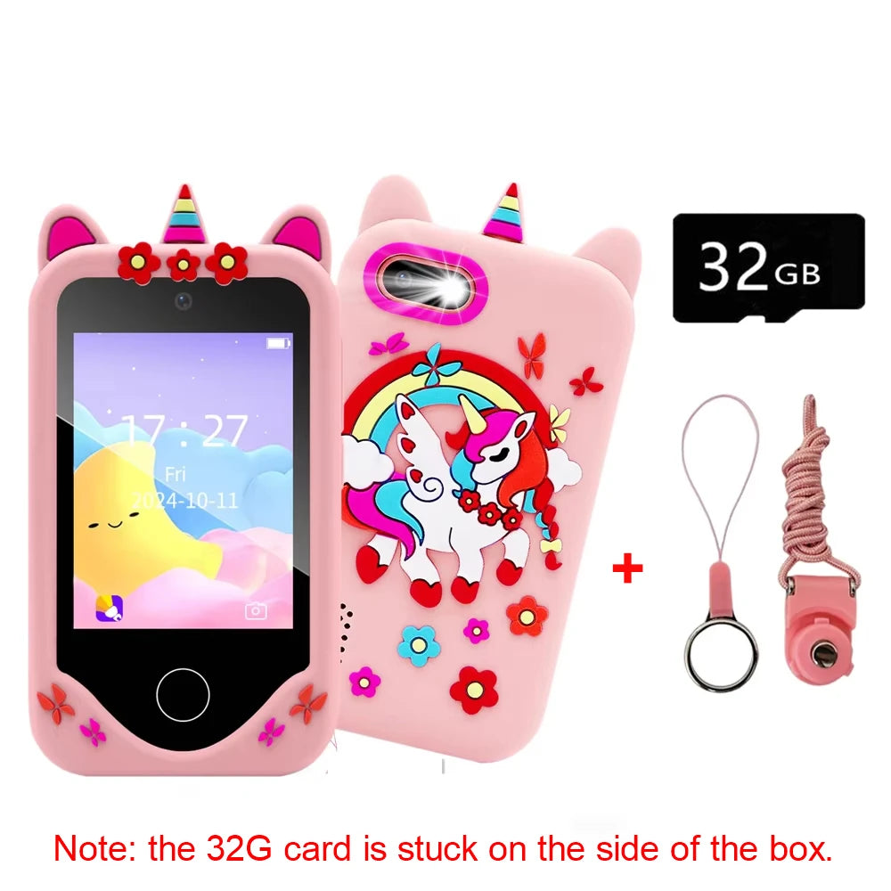 New Kids Smart Phone Children Toy Mini Smart Phone Toys 28 Games Dual Camera Music Video Player Boys Girls Birthday Gifts