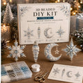 4-piece Christmas bead decoration DIY set, snowflake shaped decoration suitable for adults as Christmas party decoration or gift