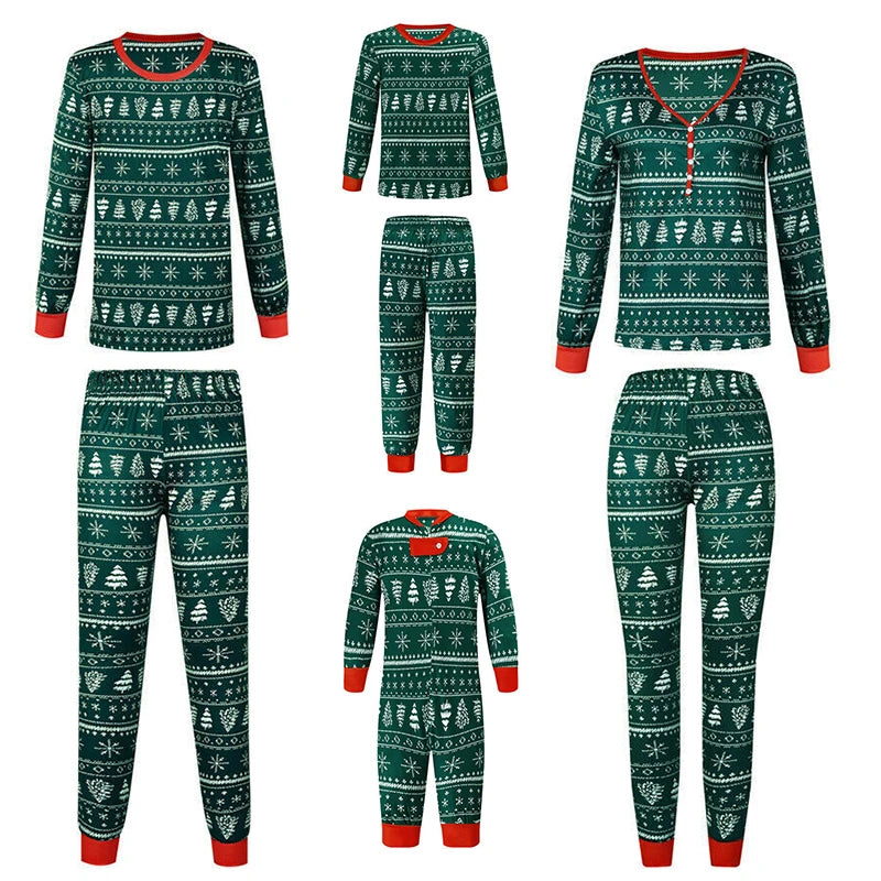 2026 Christmas Family Matching Pajamas Set Mother Father Kids Clothes Family Look Outfit Baby Girl Rompers Sleepwear Pyjamas