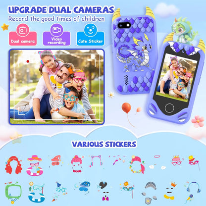 New Kids Smart Phone Children Toy Mini Smart Phone Toys 28 Games Dual Camera Music Video Player Boys Girls Birthday Gifts
