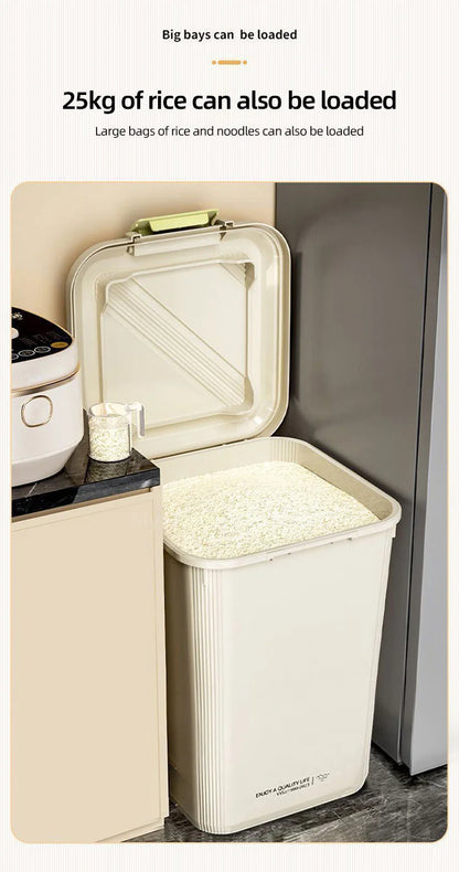 10kg Rice Storage Container with Airtight Lid – Grain Dispenser for Rice, Cereal & Pet Food