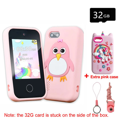 New Kids Smart Phone Children Toy Mini Smart Phone Toys 28 Games Dual Camera Music Video Player Boys Girls Birthday Gifts