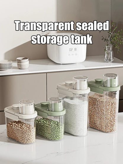 1600/2800ml Airtight Food Storage Container – Sealed Kitchen Canister for Flour, Rice & Grains