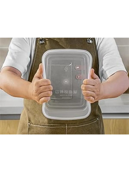 6-Piece Refrigerator Food Storage Container Set with Drain Basket – Sealed Fruit & Vegetable Boxes