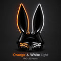Light Up Rabbit Ear Mask, LED Bunny Mask for Party Dance Festival Halloween Costume Props