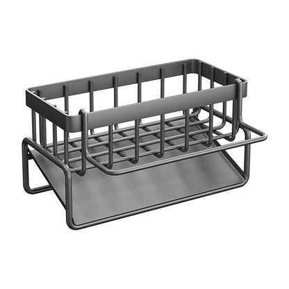 Stainless Steel Sink Organizer – Sponge Holder & Soap Drainer with Faucet Storage Rack