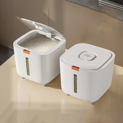 5/10kg Airtight Rice Storage Container with Measuring Cup – Moisture & Insect Proof Grain Dispenser