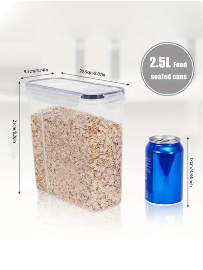 4-Piece 2.5L Airtight Food Storage Container Set with Lids – Pantry Organizer