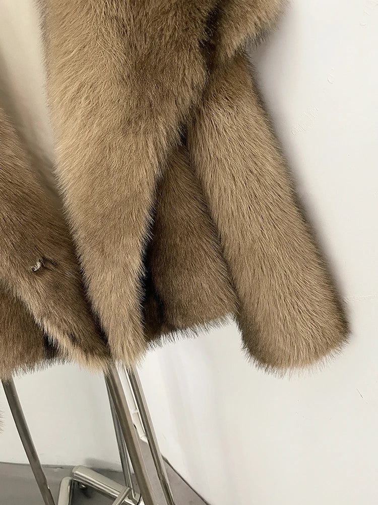 Womens Faux Fur Coat Cropped Soft Plush Artificial Short Fur Coat Holiday Party Elegant Winter Fashion Outerwear Coats for Women