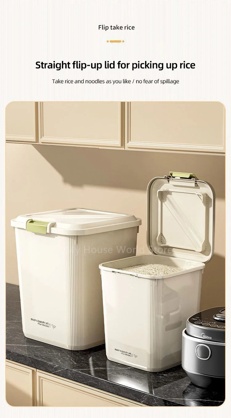 10kg Rice Storage Container with Airtight Lid – Grain Dispenser for Rice, Cereal & Pet Food