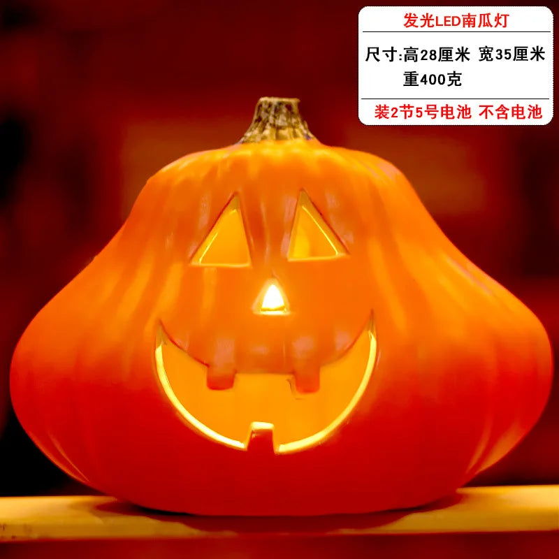 1Pc Decorative Pumpkin Halloween Props Lantern Decor Pumpkin Decoration Pumpkin Light Outdoor Halloween Decorationsation