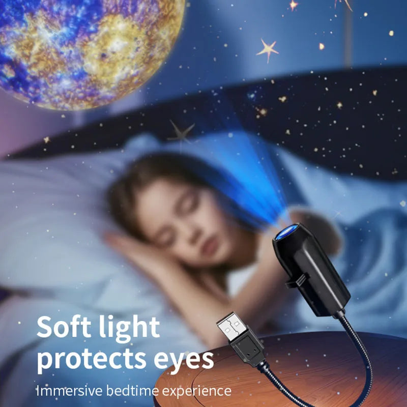 USB-Powered LED Night Light with 10 Patterns Christmas Tree Santa Claus 360°Rotation Adjustment for Bedroom Festive Party Decor