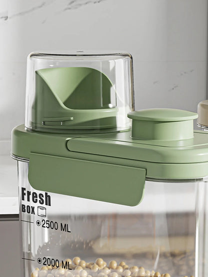 1600/2800ml Airtight Food Storage Container – Sealed Kitchen Canister for Flour, Rice & Grains