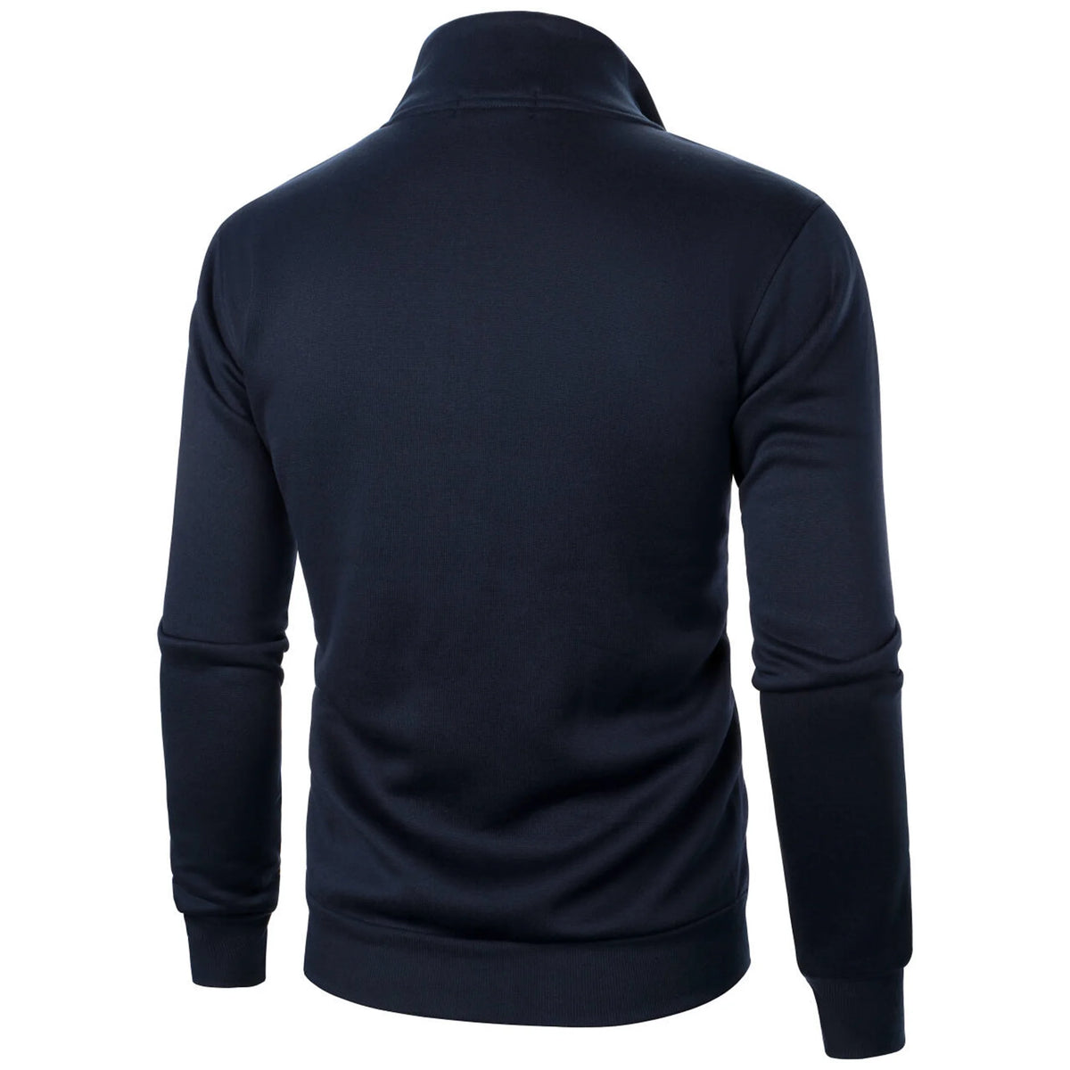Men's casual sports zipper stand up collar jacket, men's solid color top
