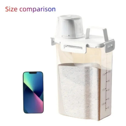 2.5L Airtight Food Storage Container with Lid – Moisture-Proof Box for Rice, Flour, Grains & Nuts