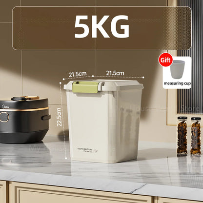 10kg Rice Storage Container with Airtight Lid – Grain Dispenser for Rice, Cereal & Pet Food