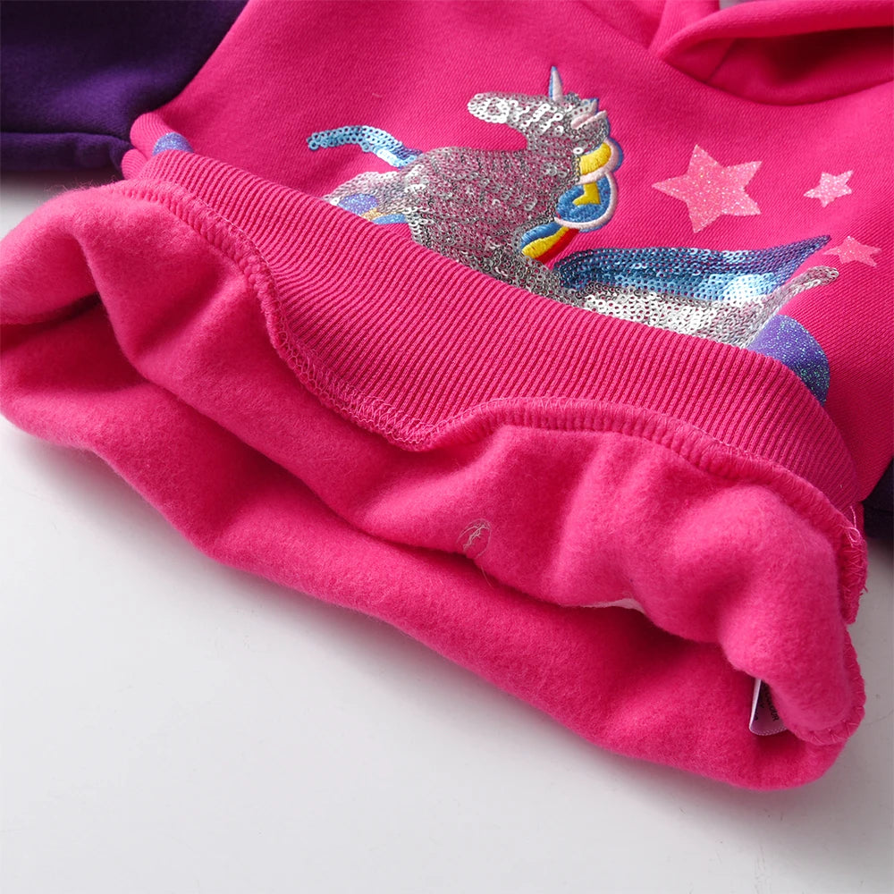 Girls' Rainbow Sequin Winter Sweatshirt Pullover