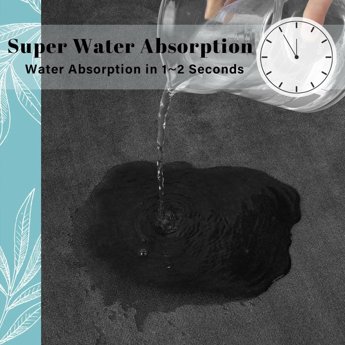 Super Absorbent Bathroom Floor Mat – Quick-Dry Non-Slip Bath & Door Mat