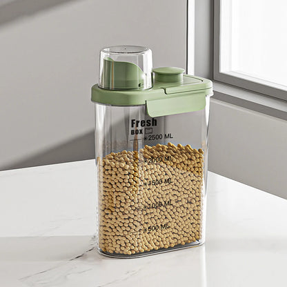 1600/2800ml Airtight Food Storage Container – Sealed Kitchen Canister for Flour, Rice & Grains