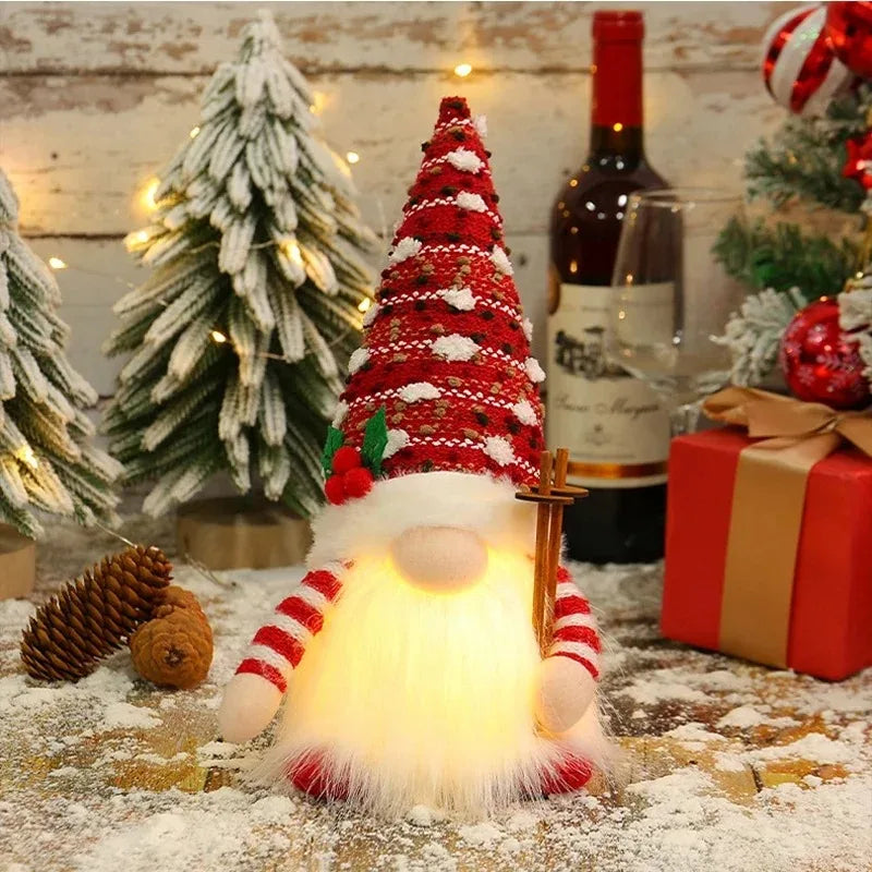 Glowing Gnome Christmas Faceless Doll 30cm Tree Decorations 2026 Night Light Xmas Gift Navidad 2027 New Year Home Decor