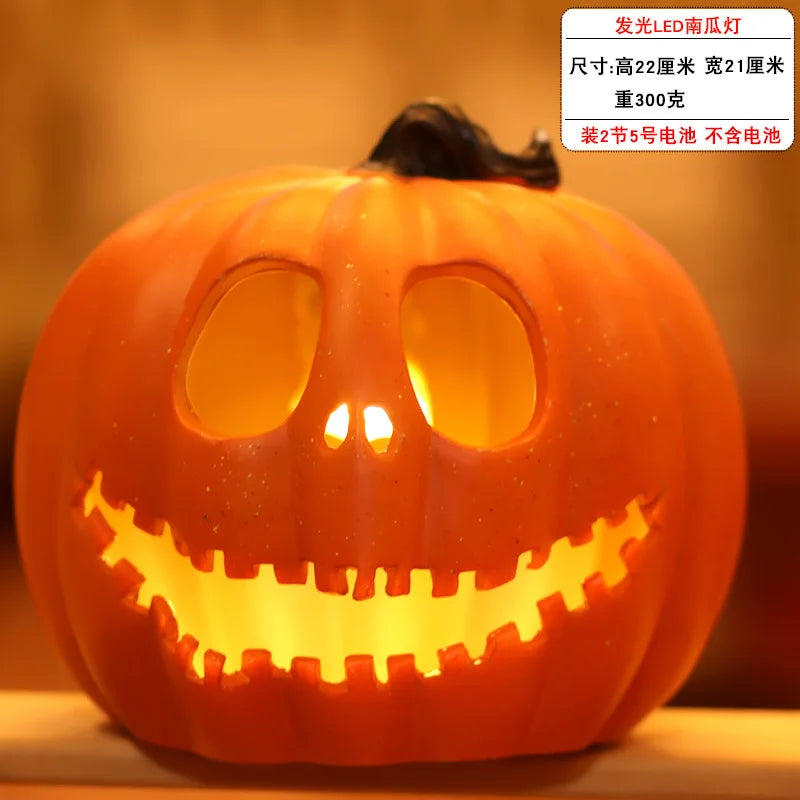 1Pc Decorative Pumpkin Halloween Props Lantern Decor Pumpkin Decoration Pumpkin Light Outdoor Halloween Decorationsation