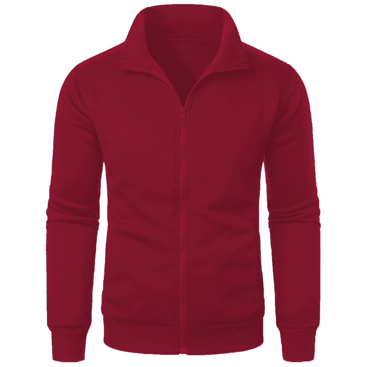 Men's casual sports zipper stand up collar jacket, men's solid color top