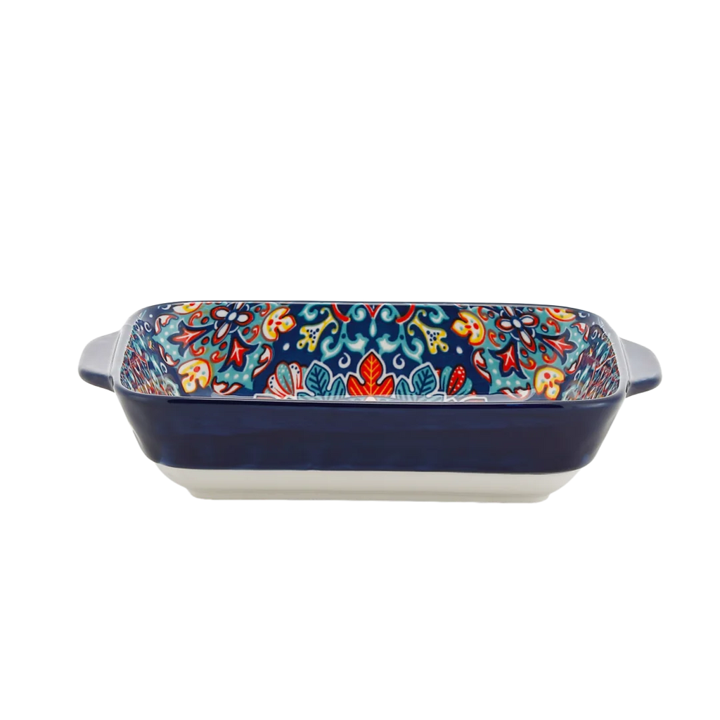 New Bohemian Egg-shaped Ceramic Baking Pan Pasta Plate Fruit Salad Plate Colorful Combination Set 9 inch