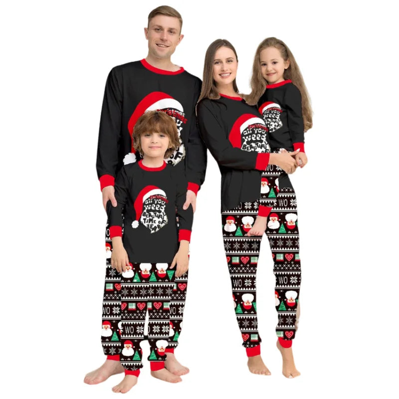 Christmas Pajamas Family Matching Outfits 2027 New Year Mother Daughter Father Son 2PCS Pyjamas Adult Kids Xmas Baby Clothing