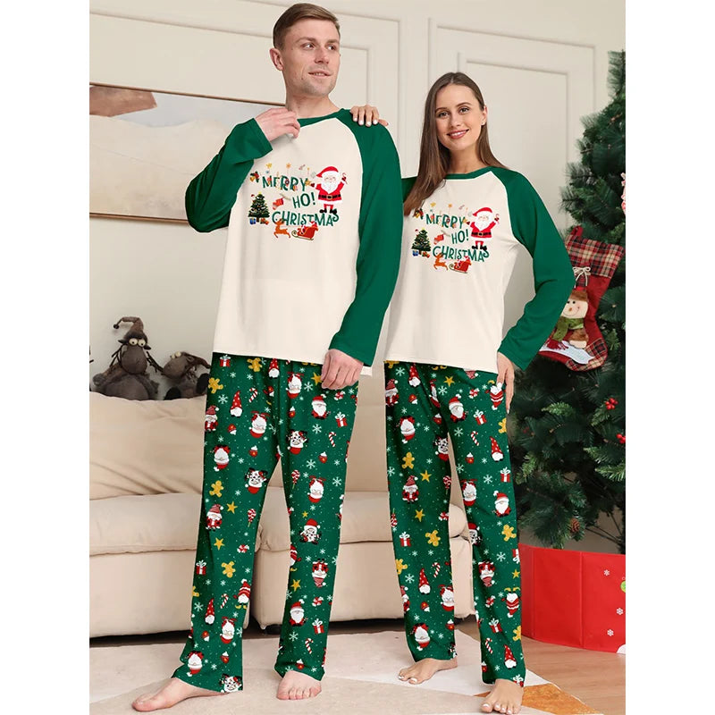 2026 Christmas Matching Pajamas Family Outfits Patchwork Set Adult Father Mother Kids Baby Sleepwear Look Pyjamas Clothes