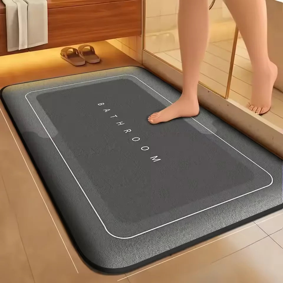Super Absorbent Bathroom Floor Mat – Quick-Dry Non-Slip Bath & Door Mat