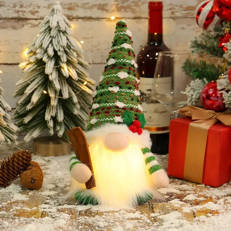 Glowing Gnome Christmas Faceless Doll 30cm Tree Decorations 2026 Night Light Xmas Gift Navidad 2027 New Year Home Decor