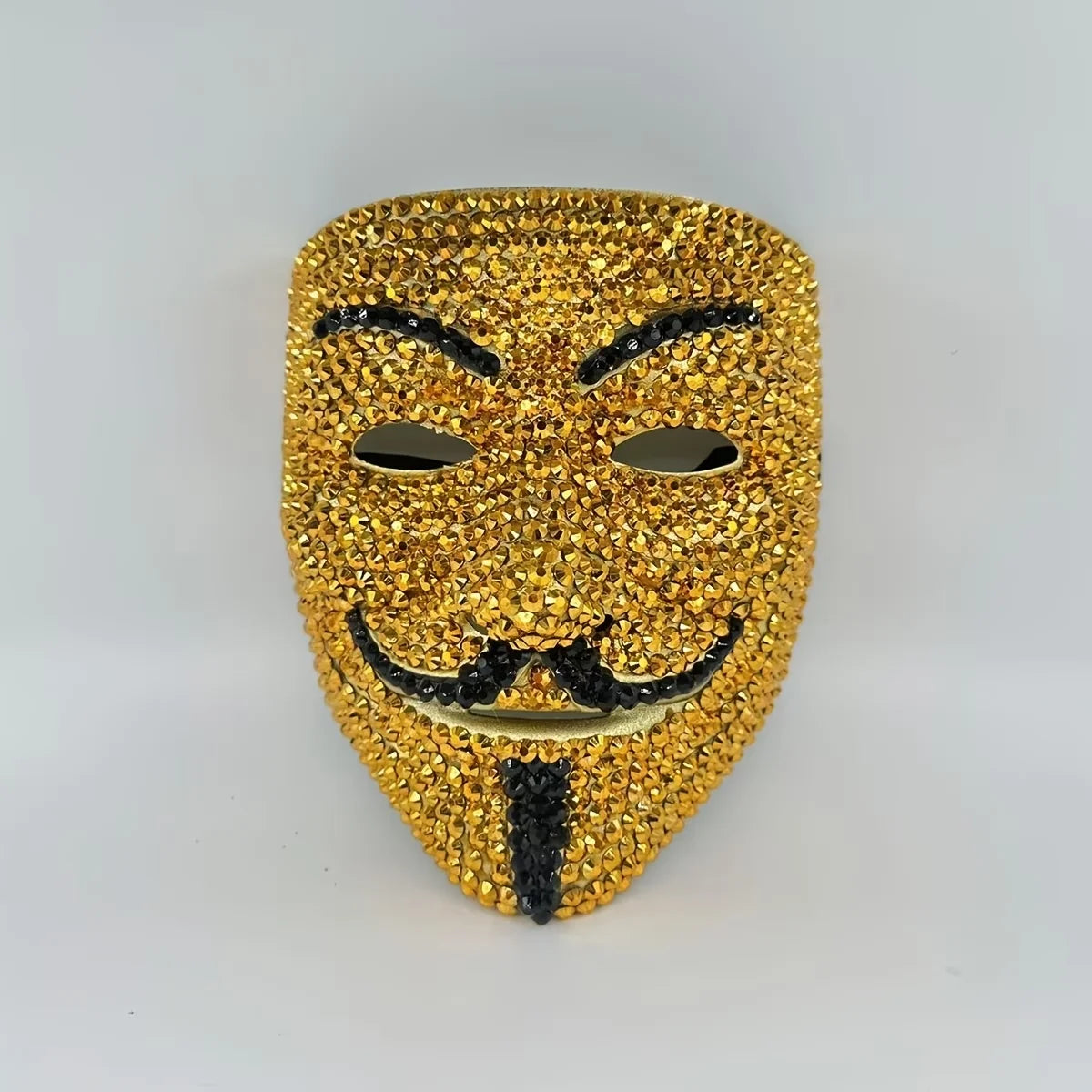 New DIY Handmade Rhinestone Party Mask, Masquerade Carnival Face Mask, Stage Performance Prop, Suitable for Men and Women