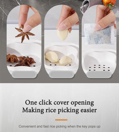 5/10kg Airtight Rice Storage Container with Measuring Cup – Moisture & Insect Proof Grain Dispenser