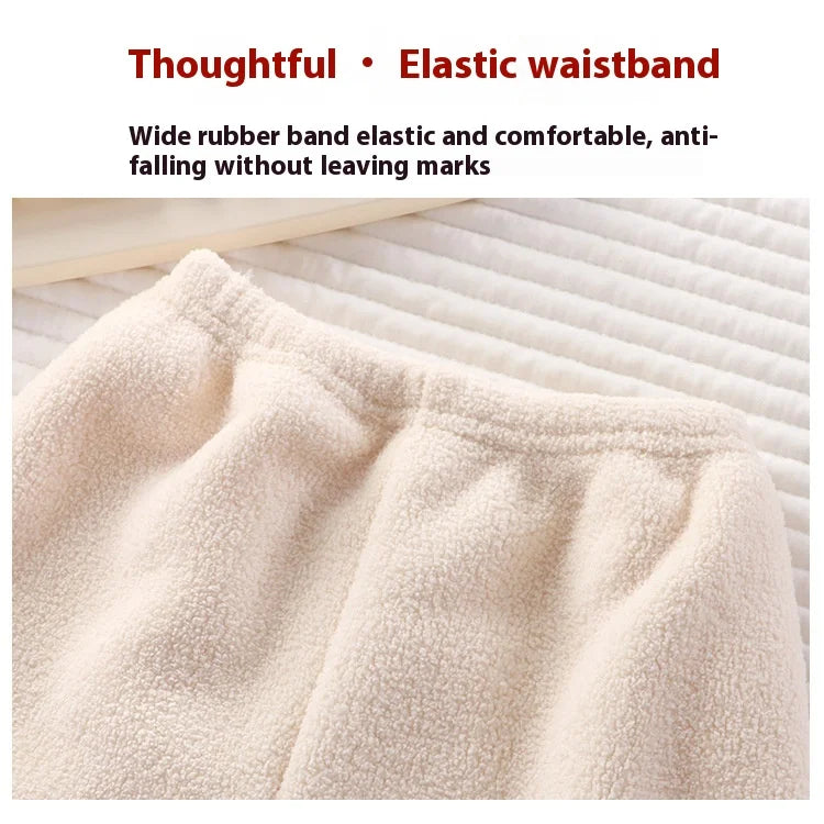 2Pcs/set children's winter warm pajamas padded thickened round neck long sleeve long pants boys girls home clothing winter pajam