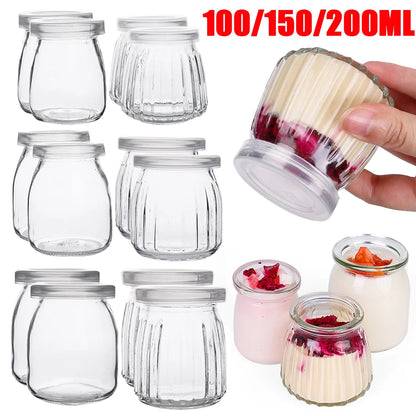 Mini Glass Food Storage Bottles with Lids