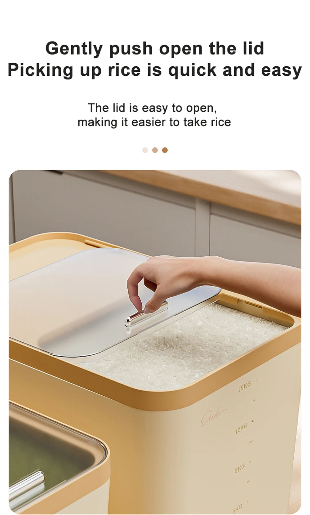 5/10/15kg Rice Storage Container with Airtight Lid – Moisture & Insect Proof Grain Box