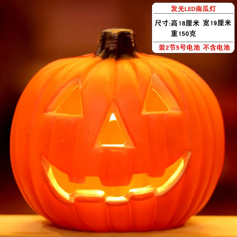 1Pc Decorative Pumpkin Halloween Props Lantern Decor Pumpkin Decoration Pumpkin Light Outdoor Halloween Decorationsation