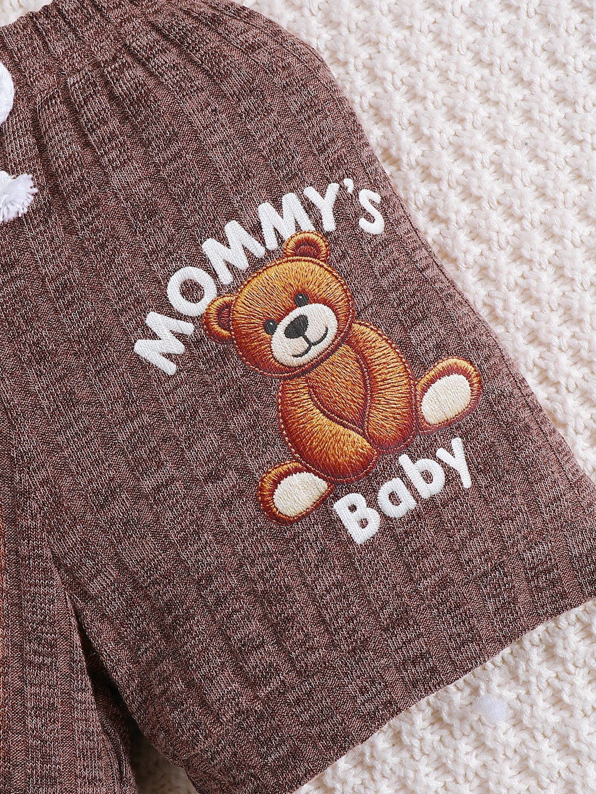 Newborn Baby Boy Set Cartoon Cute Little Bear Jumpsuit and Shorts 2-Piece Set for Cute Baby Boys Aged 0-18 Months in Summer