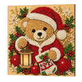 Christmas Pearl Painting DIY Kit with Frame 20x20cm Self-Adhesive Canvas 3D Bead Art Craft Adults