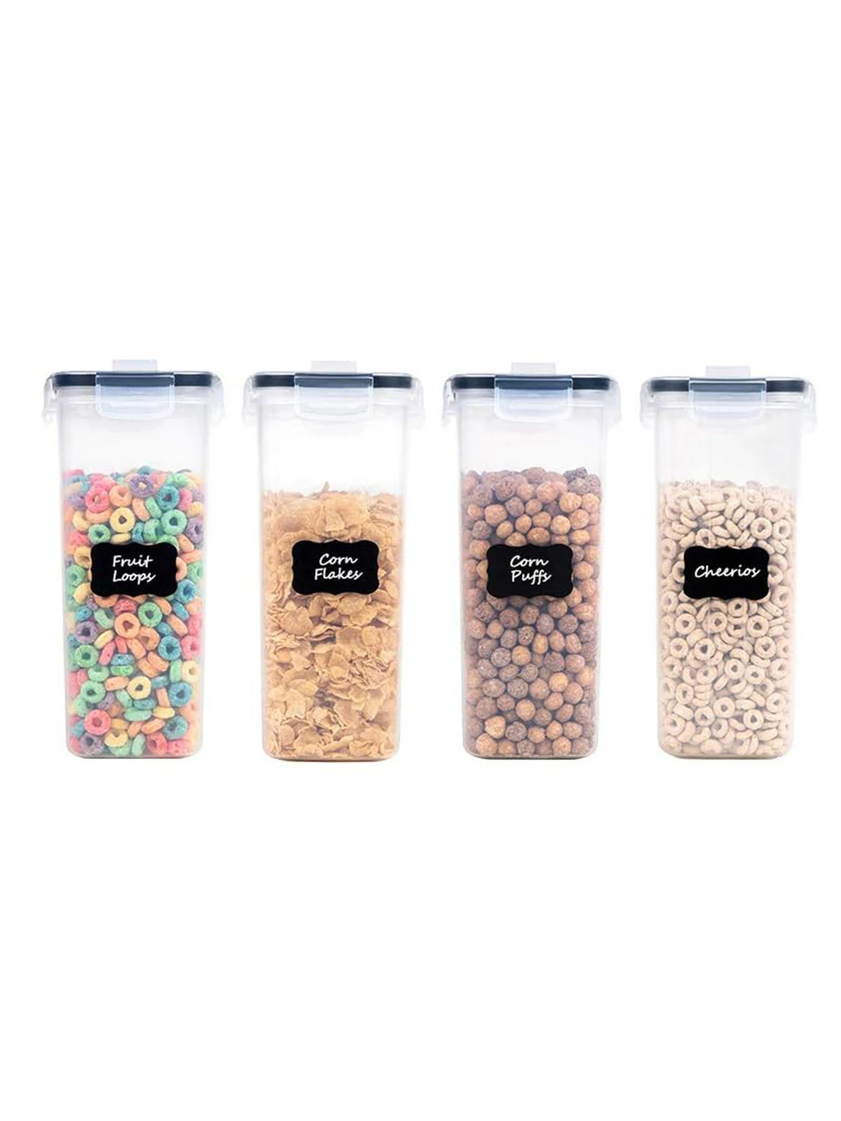 4-Piece 2.5L Airtight Food Storage Container Set with Lids – Pantry Organizer