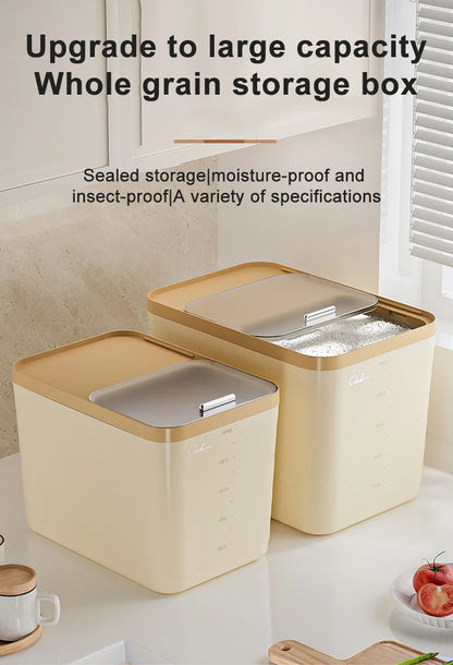 5/10/15KG Rice Storage Box Home with Lid Insect Proof Moisture Proof Rice Box Sealed Jar Kitchen Container Storing Dry Grain