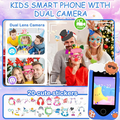 New Kids Smart Phone Children Toy Mini Smart Phone Toys 28 Games Dual Camera Music Video Player Boys Girls Birthday Gifts