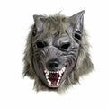Latex Werewolf Mask Realistic Faux-fur Scary Wolf Headwear Odorless Textured Furry Monster Claws Halloween Party