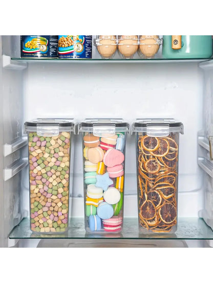 4-Piece 2.5L Airtight Food Storage Container Set with Lids – Pantry Organizer