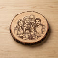 Custom Photo Round Wooden Plaques Personalized Family Portrait Gifts Unique Decorative Ornaments for Bedrooms Rooms Desks